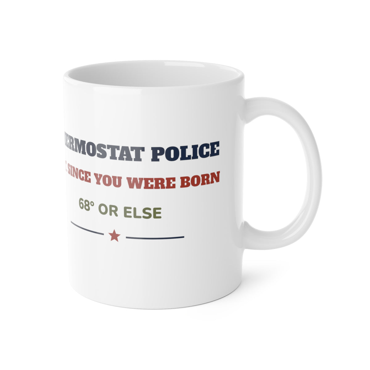 Thermostat Police Mug – Hank Approved
