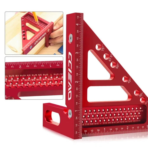 3D Multi-Angle Woodworking Square, 45° & 90°